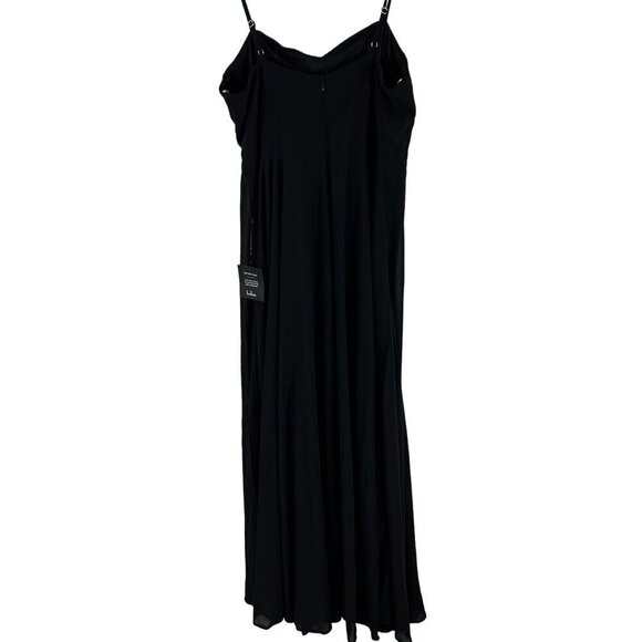 Lulus Cause for Commotion Black Pleated Bustier Maxi Dress M Fairy Goth Witchy - Picture 8 of 16